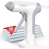 Cordless Hot Glue Gun, 10s Fast Preheat, 30PCS Mini Glue Sticks 7x100mm, 4V 20W Type-C Rechargeable, Anti-Drip, Auto-Off, for