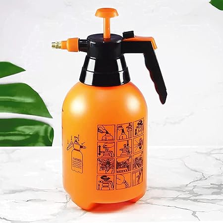Stock Port Garden Pump Pressure Sprayer Lawn Sprinkler Water Mister Spray Bottle for Herbicides, Pesticides, Fertilizers, Plants Flowers 2 Liter Capacity -Spray Bottle Plant Water