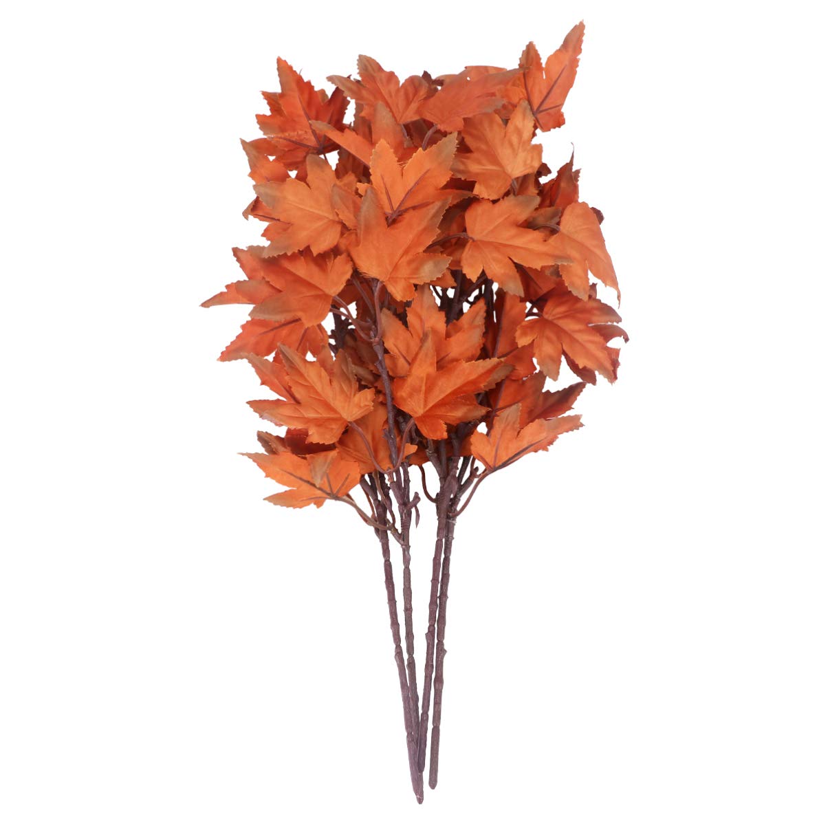PRETYZOOM 4 Pcs Autumn Faux Foliage Maple Leaf Branches Silk Stems for Thanksgiving Home Party Fall Harvest Decoration