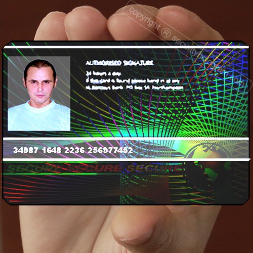 25 ID Cards Security Hologram Overlay Stickers With Micro Secure ...