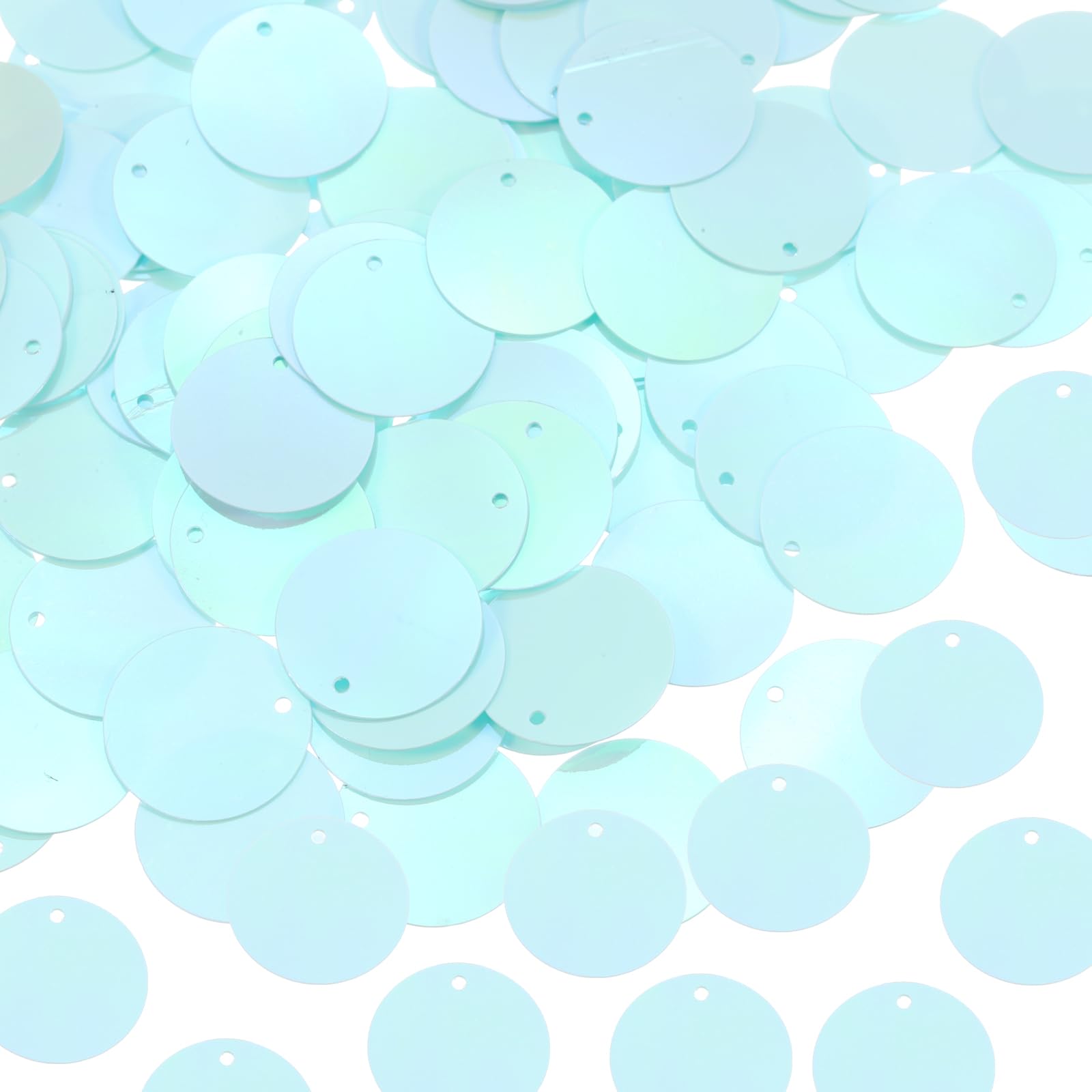 Photo 1 of MECCANIXITY 100 Pcs Flat Round Sequins 30mm/1.2 Inch Loose Paillettes Craft Sewing Sequins with Single Side Hole for DIY Embroidery Clothing Jewelry Making, AB Mint