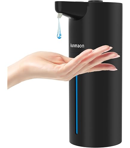 Distributeur De Savon Automatique MEKOTRIN - Capteur Infrarouge, Acier Inoxydable Champagne, 340 Ml, Rechargeable (1500 MAh) - IPX4, Pour Salle De Bain Ou Cuisine