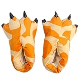 Japsom Unisex Cozy Flannel House Monster Slippers