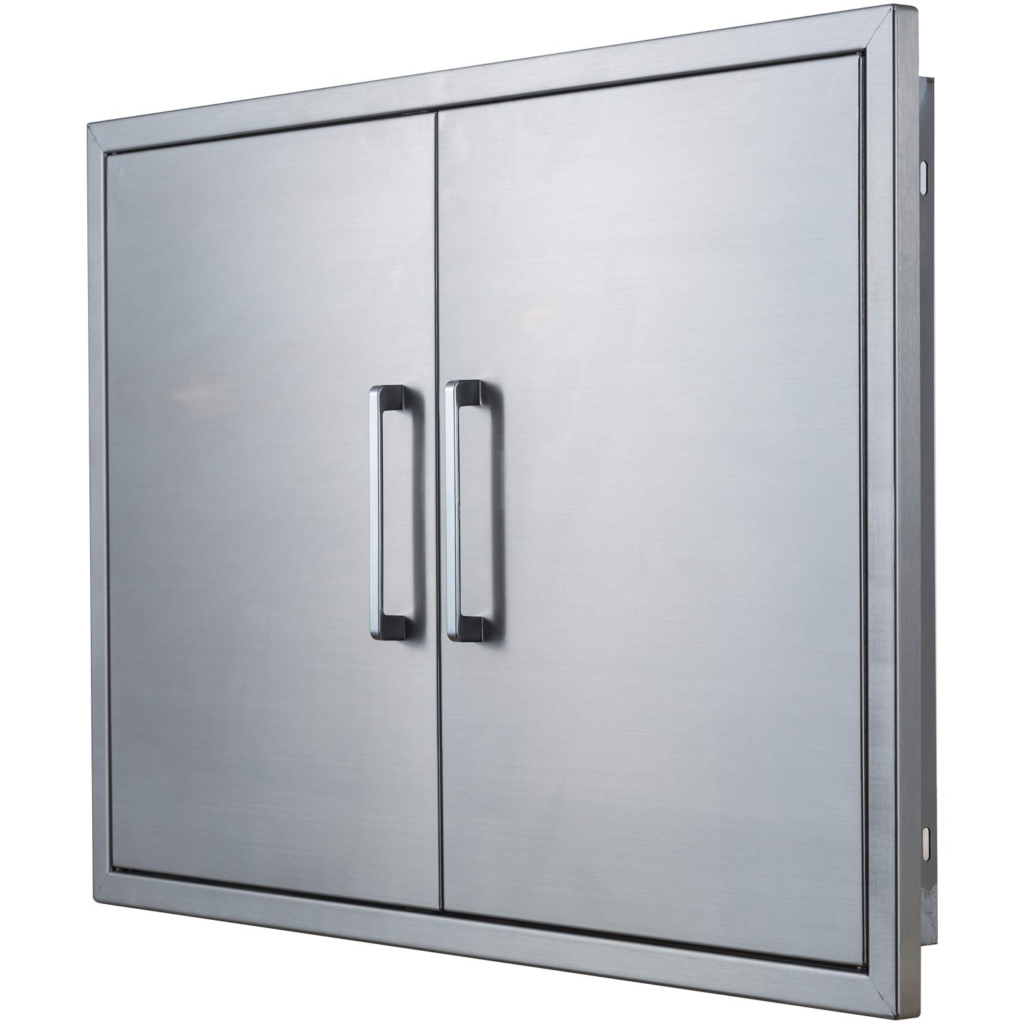 yuxiangBBQ Outdoor Kitchen Doors Stainless Steel,30" Double Access Door,Flush Mount for Outdoor Kitchen and BBQ Island