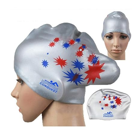 Quner Women S Long Hair Swimming Cap Adult Hair Swimming Cap