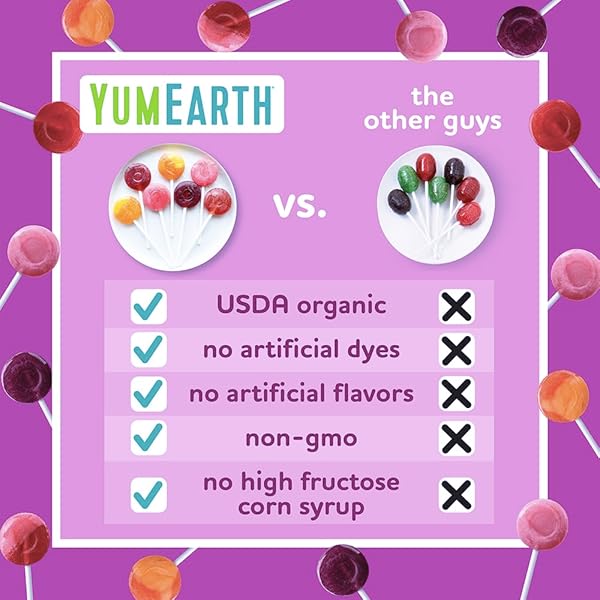 YUMEARTH ORGANIC VITAMIN C POPS VARIETY PACK, 60 FRUIT FLAVORED FAVORITES LOLLIPOPS, ALLERGY FRIENDLY, GLUTEN FREE, NON-GMO, VEGAN, NO ARTIFICIAL DYES