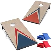 TIXWOOK Cornhole Sets 4 x 2 ft with 8 Bean Bags Regulation Size, Corn Hole Games for Adults Outdoor Bean Bag Toss Game