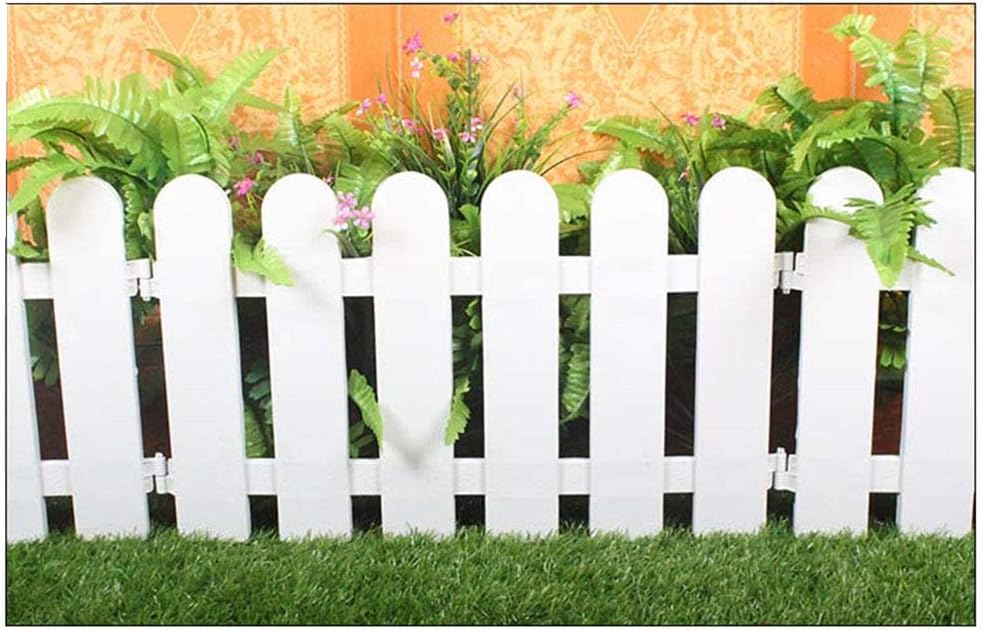 Chicieve 4 Stuck Weisser Kunststoff Zaun Fur Weihnachten Weihnachtsbaum Hochzeit Party Dekoration Miniatur Zuhause Garten Rasenkante Eine Packung Ist Insgesamt 200 Cm Amazon De Garten
