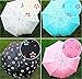 Inoutdoorkit CCU01 Travel Umbrella Parasol for Women Girl Kid Children Student, Magic Water Activated Color Change Flower, Portable Small Foldable Windproof Anti-UV for Beach Camping (Black)