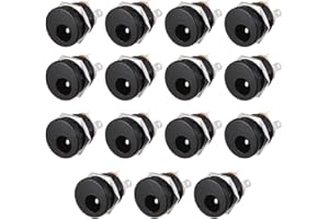 uxcell DC-022 5.5mmx2.1mm DC Power Jack Socket 3 Pin Female Panel Mount Connector 15pcs