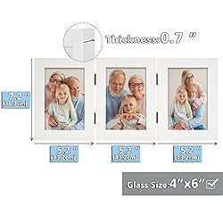 Frametory 4x6 Triple Picture Frames, Trifold Photos