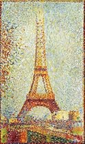 Artifact Puzzles - Whimsical Seurat Eiffel Tower Wooden Jigsaw Puzzle