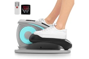 ANCHEER Under Desk Elliptical Machine - Quiet Pedal Exerciser for Seniors, Office & Home, Low-Impact Seated Leg Workout Equipment, Smart LCD Display, Remote Control
