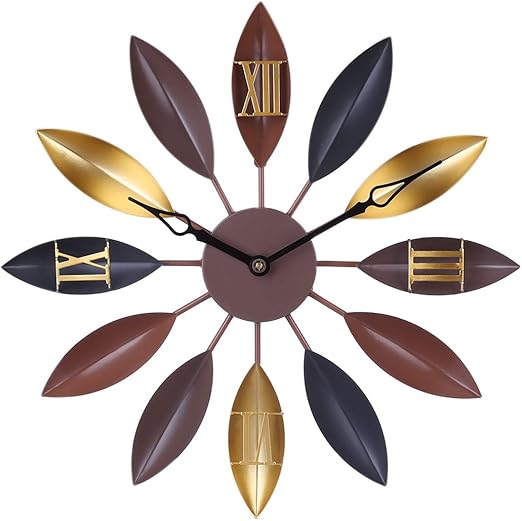 Dittzz 60cm Reloj De Pared Grande Reloj De Pared Estilo Vintage Reloj De Pared Silencioso De Metal Decoracion Para Sala De Estar Cocina Dormitorio Despacho Bar Amazon Es Hogar