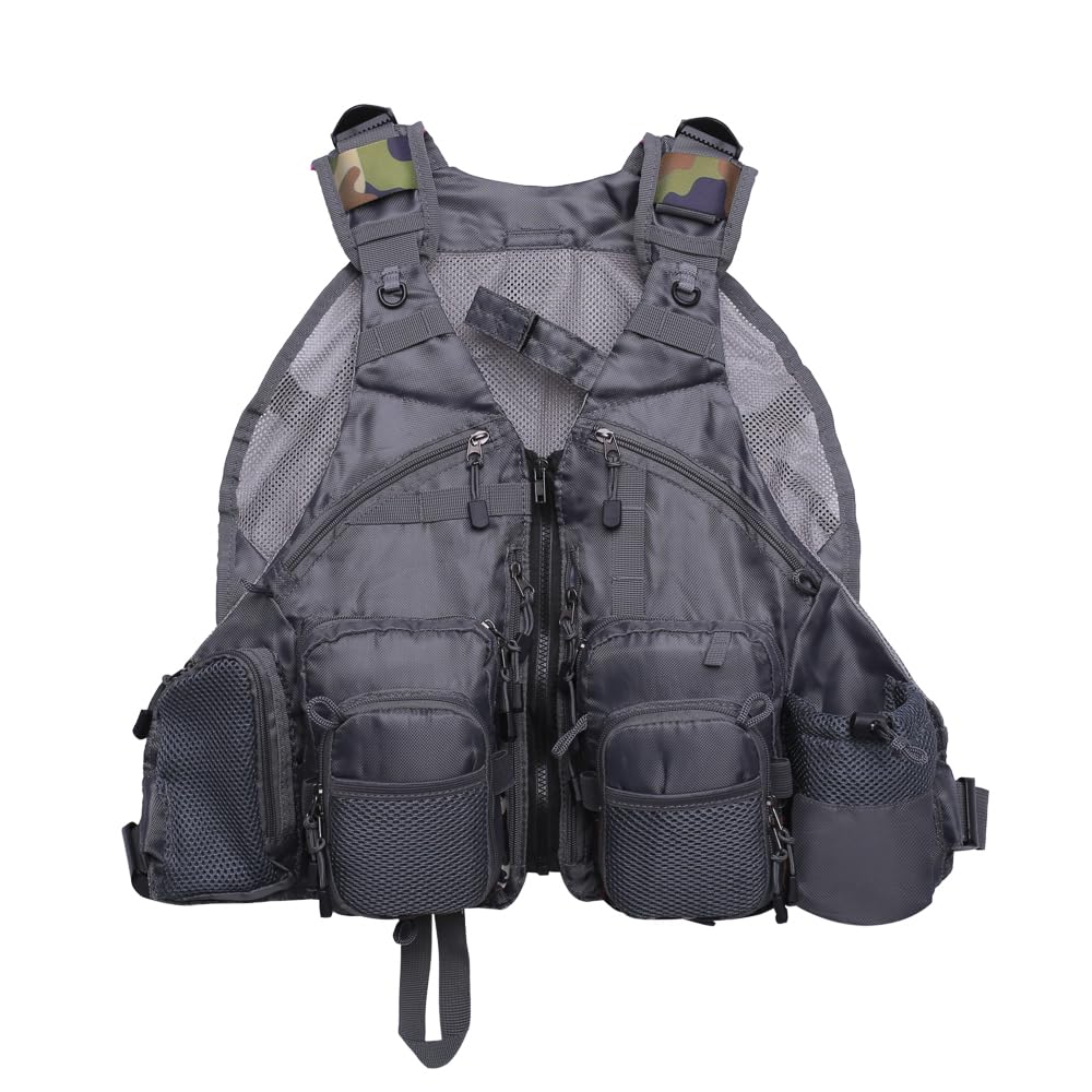 Kylebooker Fly Fishing Vest Anglers Mesh Adjustable Breathable for Men and Women