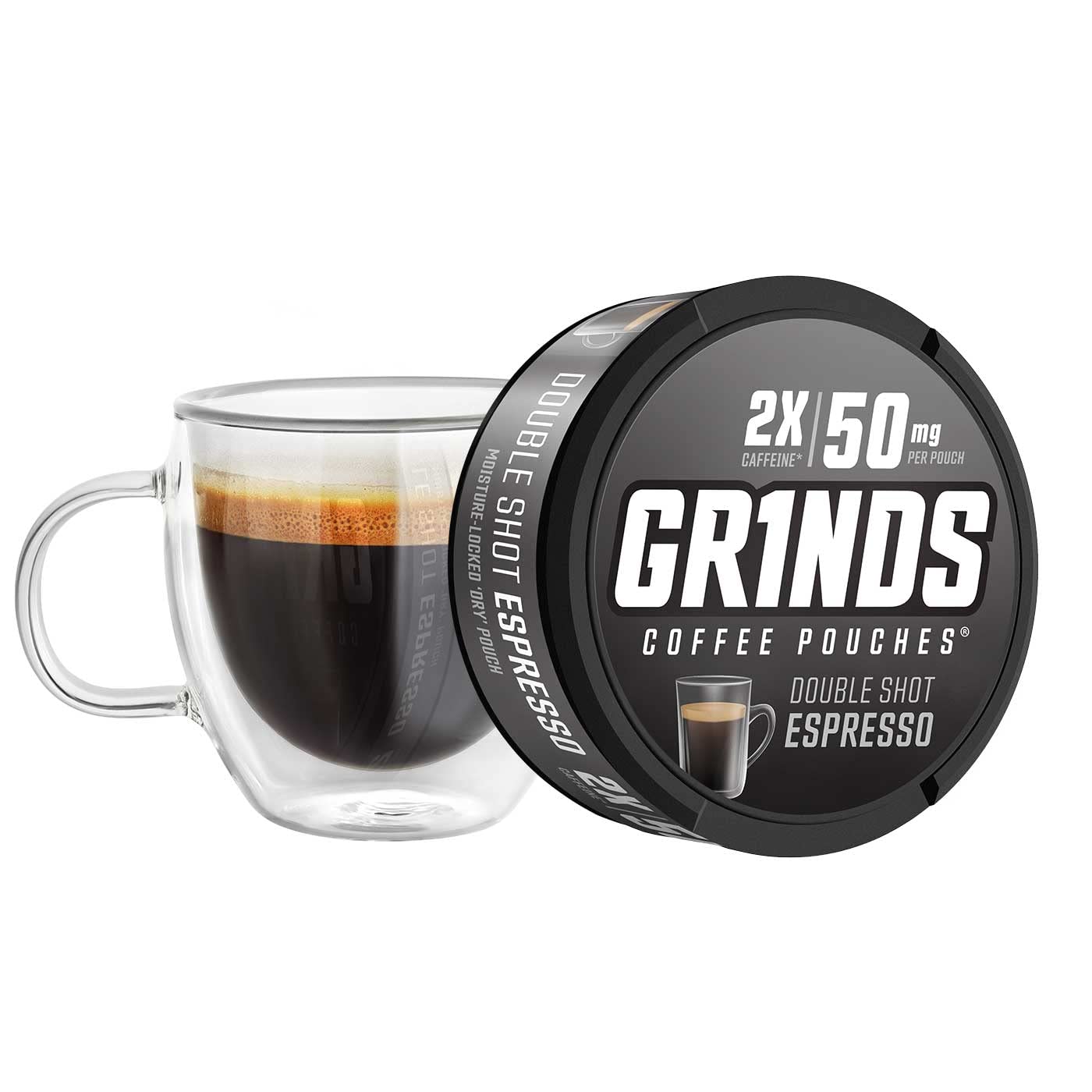 Grinds Coffee Pouches 10 Cans of Double Shot Espresso 18 Pouches