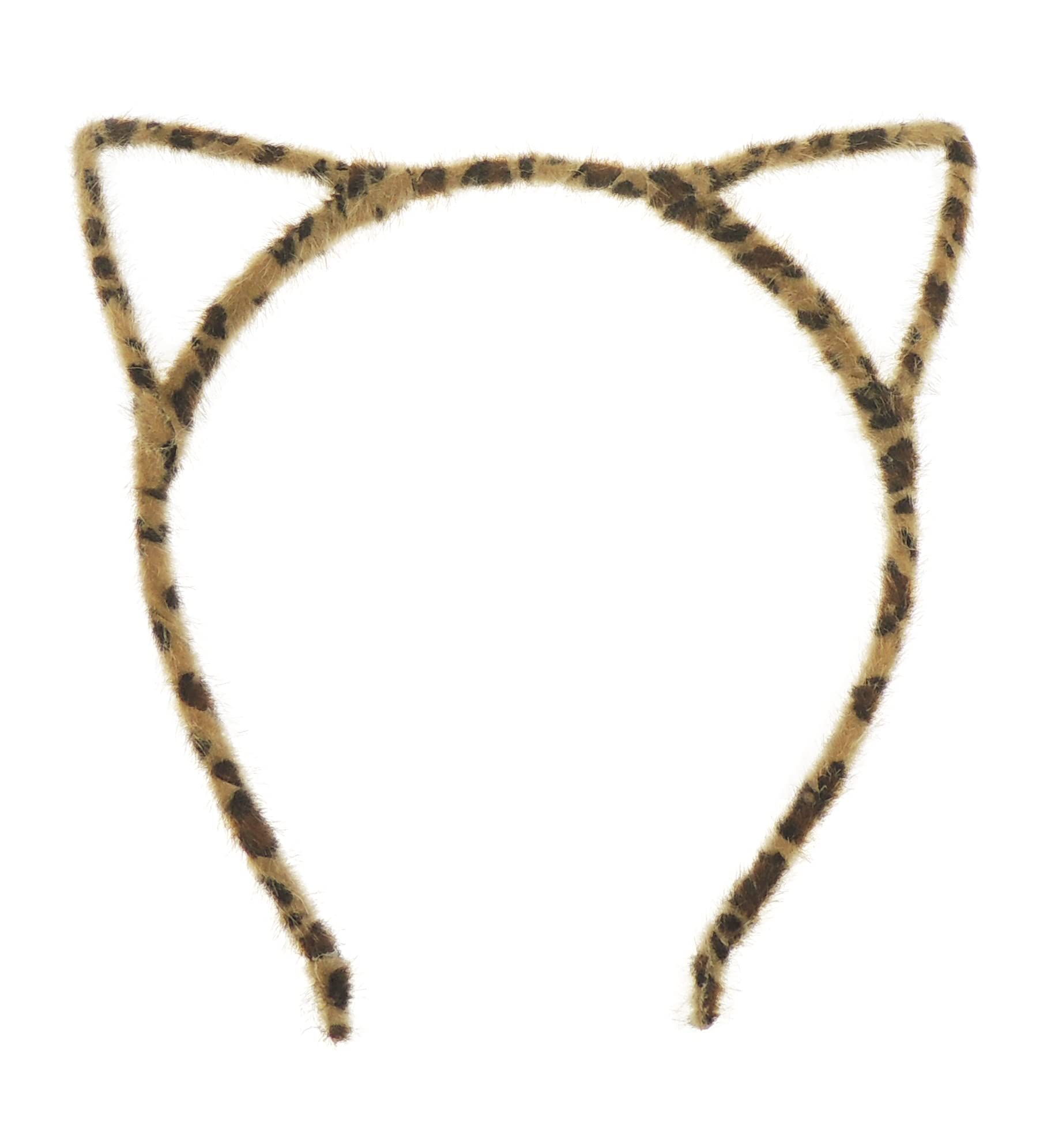 Unisex Womens Animal Cat Ears Narrow Halloween Christmas Nativity Costume Outfit Party School Play Gift Headband Hair Accessories Headpiece Alice Band Hairband Deeley Bopper (Brown Leopard)