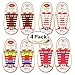Shackcom No Tie Flat Elastic Shoelaces 4 Packs for Kids or Youth, Waterproof and Stretchy Silicone Tieless Shoe Laces for Sneakers, Converse, Dress Shoes, Boots, Eliminate Loose Shoelace Accidents