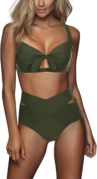 Bandage swimsuit high waist Clearance