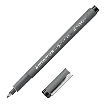 Staedtler 308 C2-9 Pigmentliner, schwarz, Keilspitze, 0,3-3,00 mm