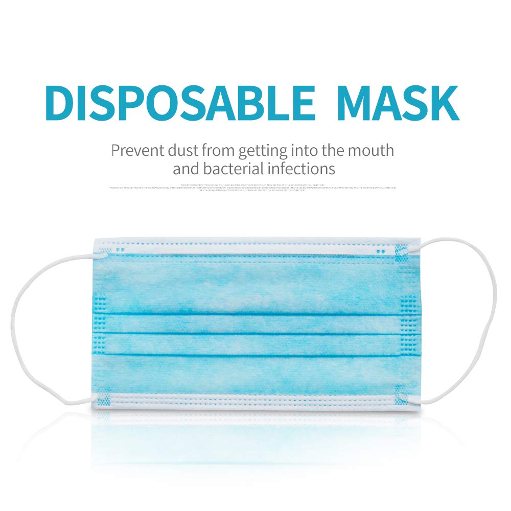 20 Pcs Disposable Earloop Face Masks Breathability Comfort Dustproof Masks, Nonwoven Fabrics