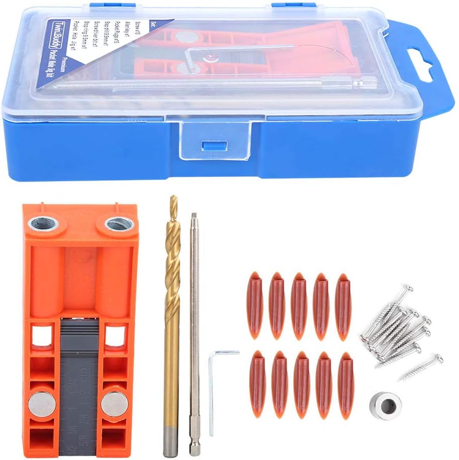 Woodworking Punch Locator,Pocket Hole Jig Kit Punch Locator Drill Guide