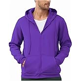 JIHUILAI Men's Fleece Hoodies with Zipper Lightweight Long Sleeve Active Mens Jackets Sports Full Zip Sweatshirts, S-3XL