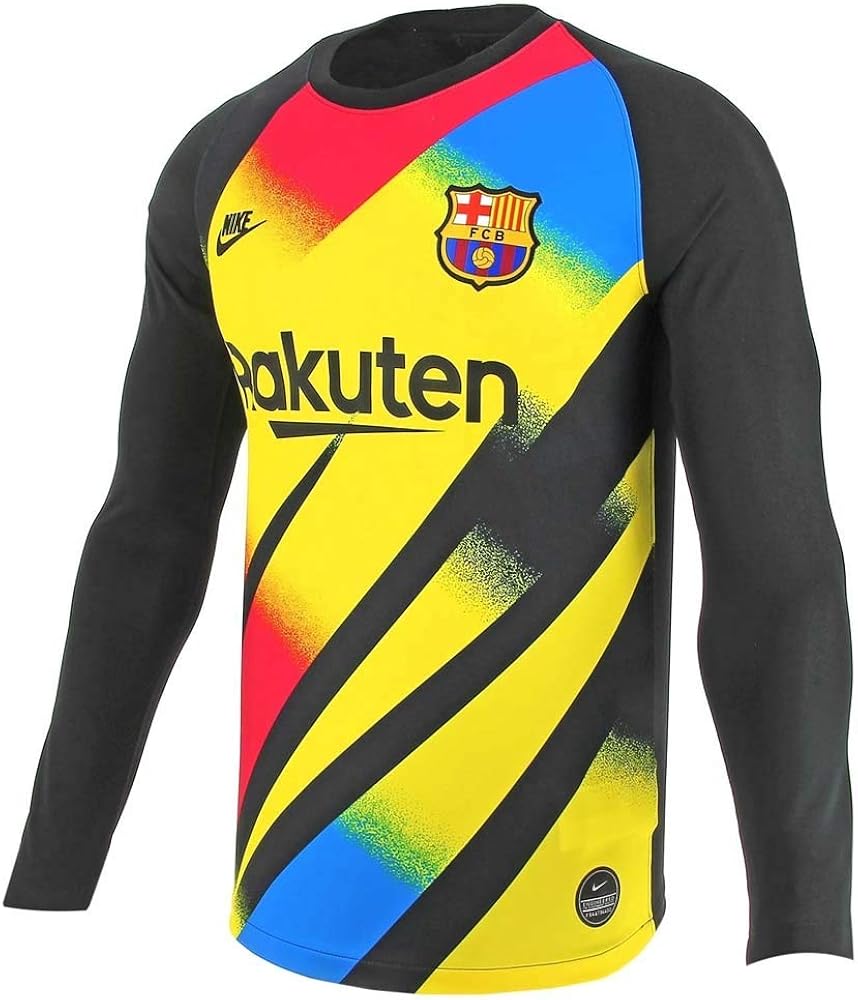 Nike 2019 2020 Barcelona Home Goalkeeper Football Soccer T Shirt Jersey Yellow