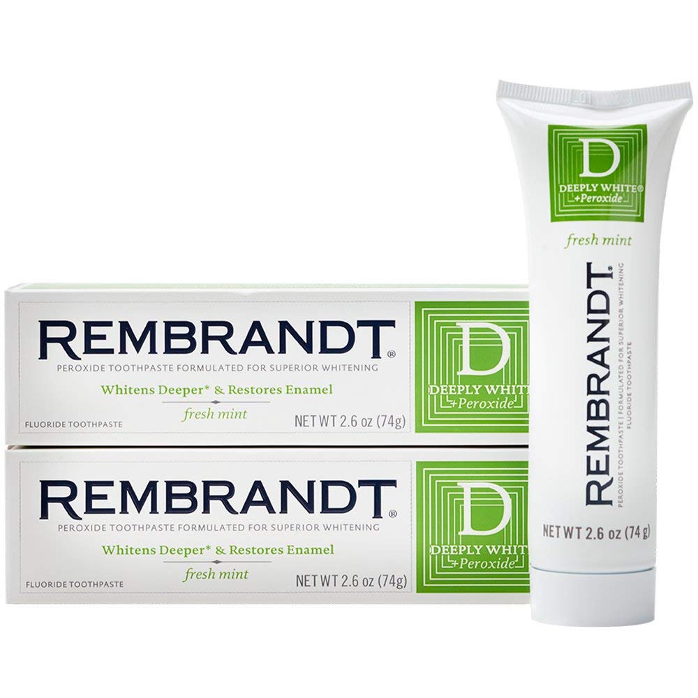 Rembrandt Deeply White + Peroxide Whitening Toothpaste 3.5 oz, 2 Pack