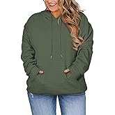 Eytino Womens Plus Size Hoodies Tops Casual Long Sleeve Drawstring Waffle Pullover Sweatshirt with Pocket (1X-5X)