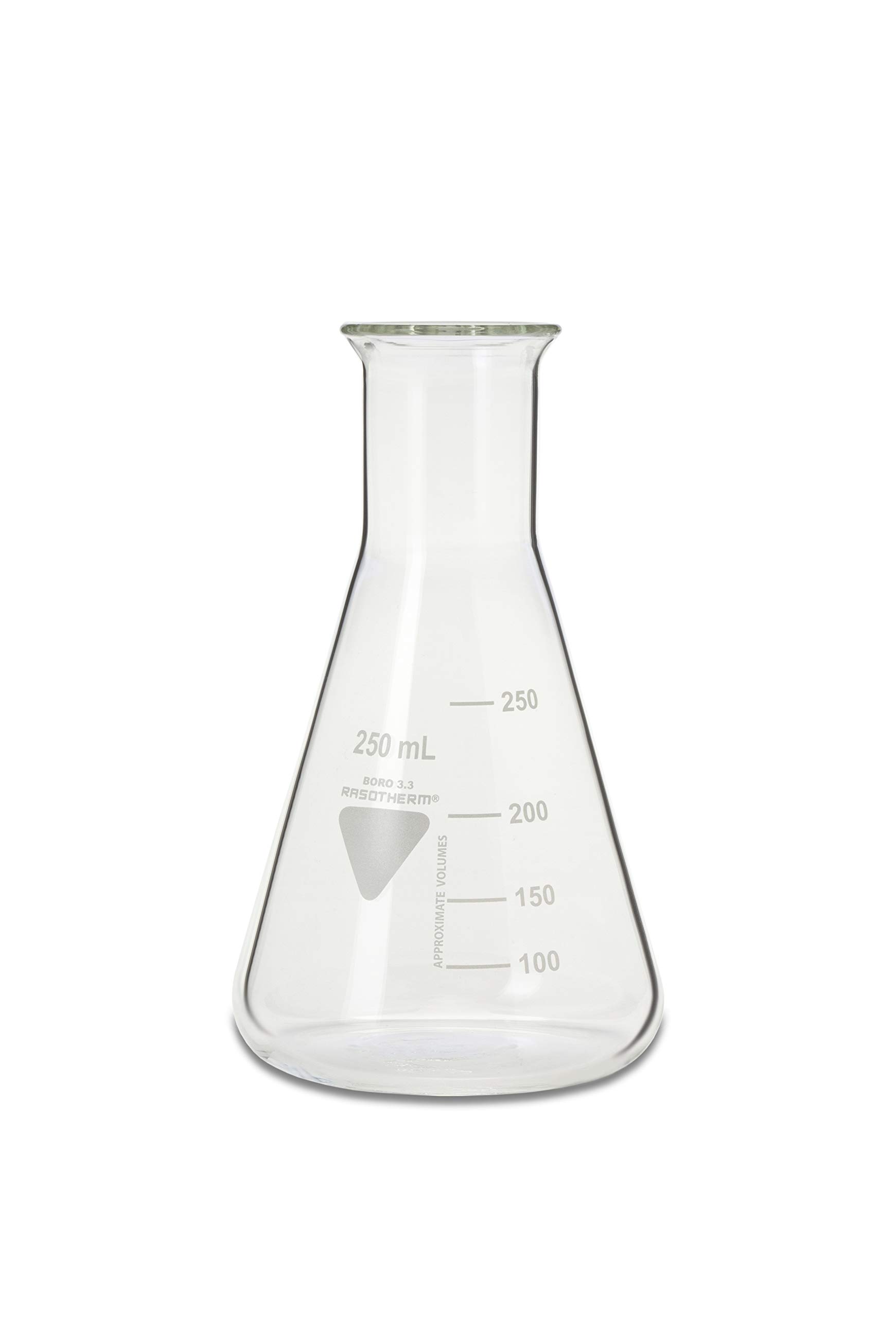 RASOTHERM Erlenmeyer Flask, Narrow Neck (Boro 3.3), 250 ml
