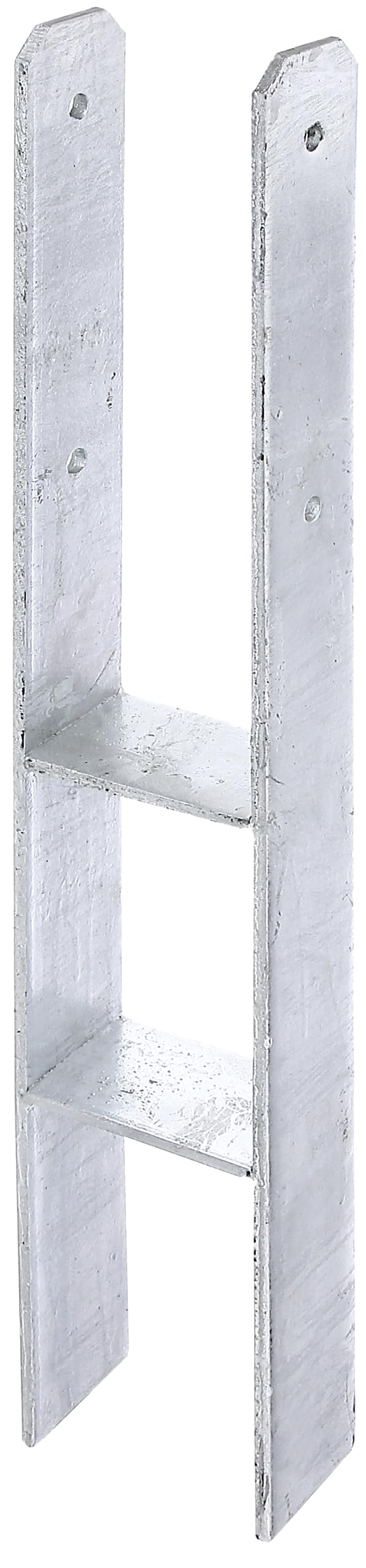GAH-Alberts 213800 H-Post Base Hot-dip Galvanised, Total Height: 800 mm, Material Thickness: 8 mm lichte Breite: 116 mm
