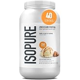 Isopure Zero Carb Whey Isolate Protein Powder, Vanilla Salted Caramel 3 LB | 25g Protein Per Serving, 100% Whey Protein Isolate, Gluten Free, with Added Vitamins for Immune Support &amp; Muscle Recovery