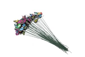 50pcs Artificial Garden Ornaments - Vibrant Moth Lawn Decor, Lifelike Outdoor Decoration for a Colorful Garden, Ideal for Bot