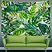Heopapin Tapestry Palm Tapestry Wall Hanging Palm Tree Leaves Wall Tapestry Watercolor Leaf Print Tapestry Green Tropical Leaves Wall Hanging Banana Leaves Tapestry for Living Room Bedroom Dorm Deco