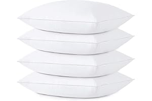Acteb Pillows Standard Size Set of 4 Pack Bed Basic Sleeping Pillow Medium Supportive & Soft for Side Back Stomach Sleeper 20x26in