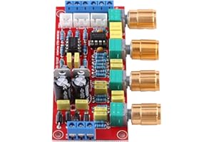 Aumotop High Performance NE5532 Preamplifier Tone Board Kit with Volume Control for Audio Enthusiasts (Finished Board)