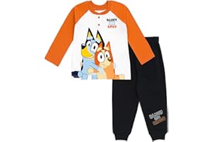 Bluey T-Shirt and French Terry Jogger Pants Outfit Set Infant to Big Kid Sizes (12 Months - 10-12)