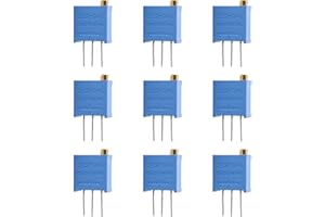 Fielect 20Pcs 1K Ohm Trimmer Potentiometer Variable Resistor High Precision Potentiometer 3296W Potentiometer, 3296W-1-102 Potentiometer