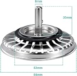 Tomario Stainless Steel Kitchen Sink Strainer Plug 84mm 304 Thickened view 3