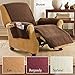 Collections Etc Fleece Recliner Furniture Protector Cover with Pockets