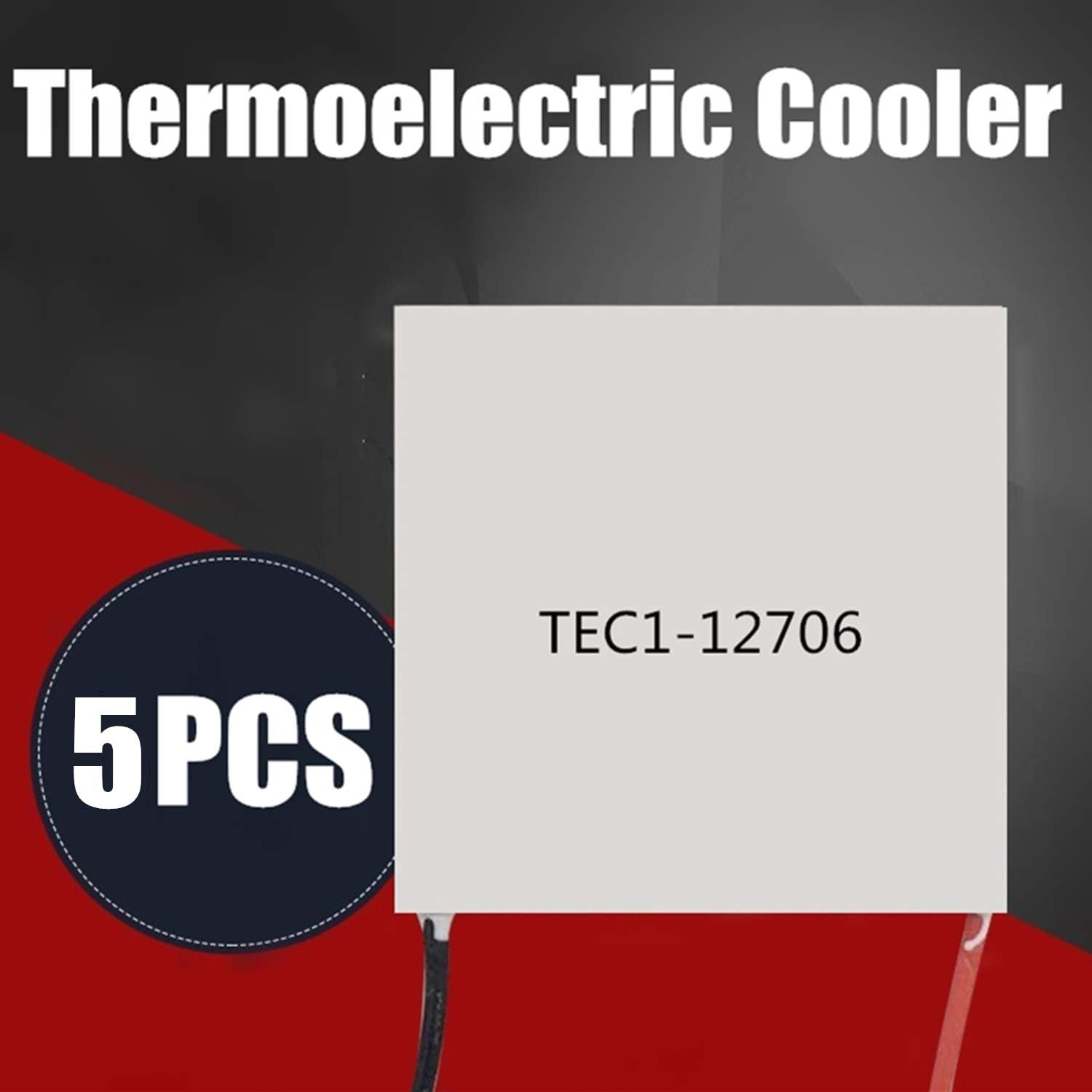 bangminda TEC1-12706 Peltier Element Device Thermoelectric Cooler Heat Sink Heatsink Cooling Peltier Module 12V 60W (5PCS TEC1-12706)