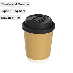 uxcell Disposable Coffee Cup Lids, 50 Count 88mm