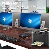Lodokdre 4-Port USB 3.0 KVM Switch with Controller Keyboard Mouse Printer view 6