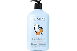HEMPZ Triple Moisture Body Moisturizer, 17 Oz – Hydrating Lotion Rich with Minerals, Vitamin C, & Hempseed Oil to Nourish & R