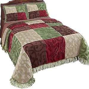 Amazon.com: Collections Etc Colorful Patchwork Chenille