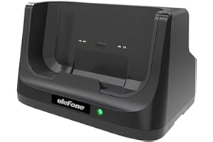 Ulefone Desk Charging Dock for RugKing/Armor 21 / Power Armor 16 Series Rugged Smartphone, Pogo Pin Wireless Charging, Dual O