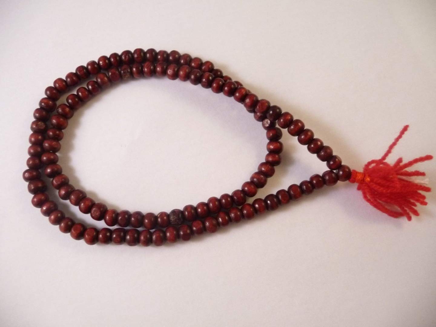 Fair Trade Redwood Rosewood Mala 108 Wooden Prayer Beads Handmade Buddhist Mallah Mantra