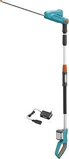 Gardena Set Teleskop-Heckenschere THS Li-18/42: Akku-Heckenschneider, 3 m, abwinkelbarer Kopf und Teleskopstiel, inklusive Akku u. Ladegerät (8881-20)