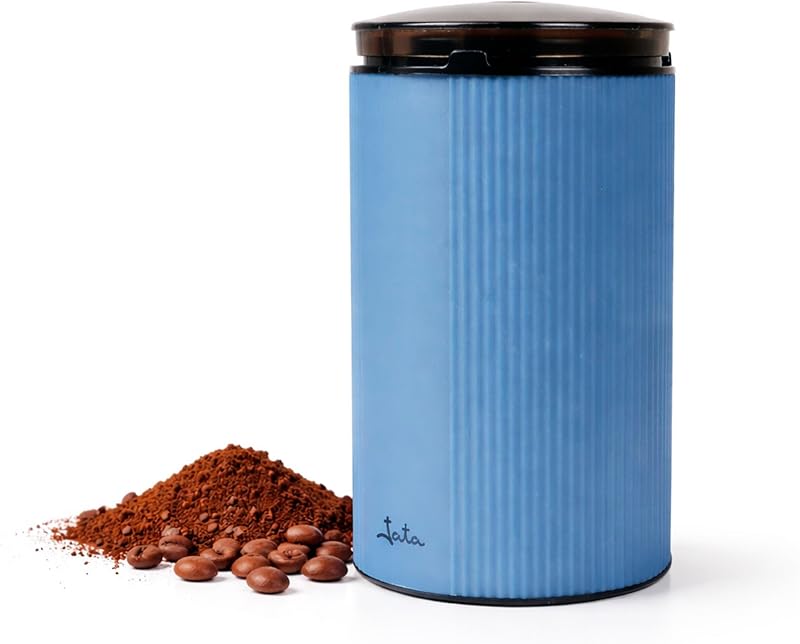 JEML1150 - Moinho de café elétrico 150W, moinho para café, especiarias e sementes, lâminas de aço inoxidável, depósito de 55 g, tampa transparente, design compacto